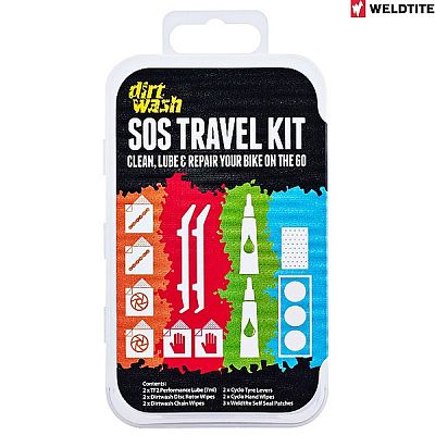 Превью  Велоаптечка WELDTITE Sos travel kit (монтажки, заплатки, клей, салфетки для рук, цепи и)
